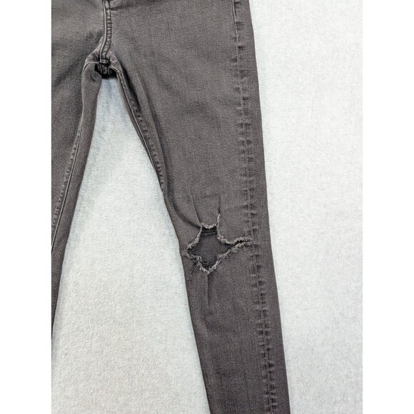 Lucky Brand Jeans Womens Size 8 Black Brooke Skinny Destressed Tapered - Picture 4 of 16